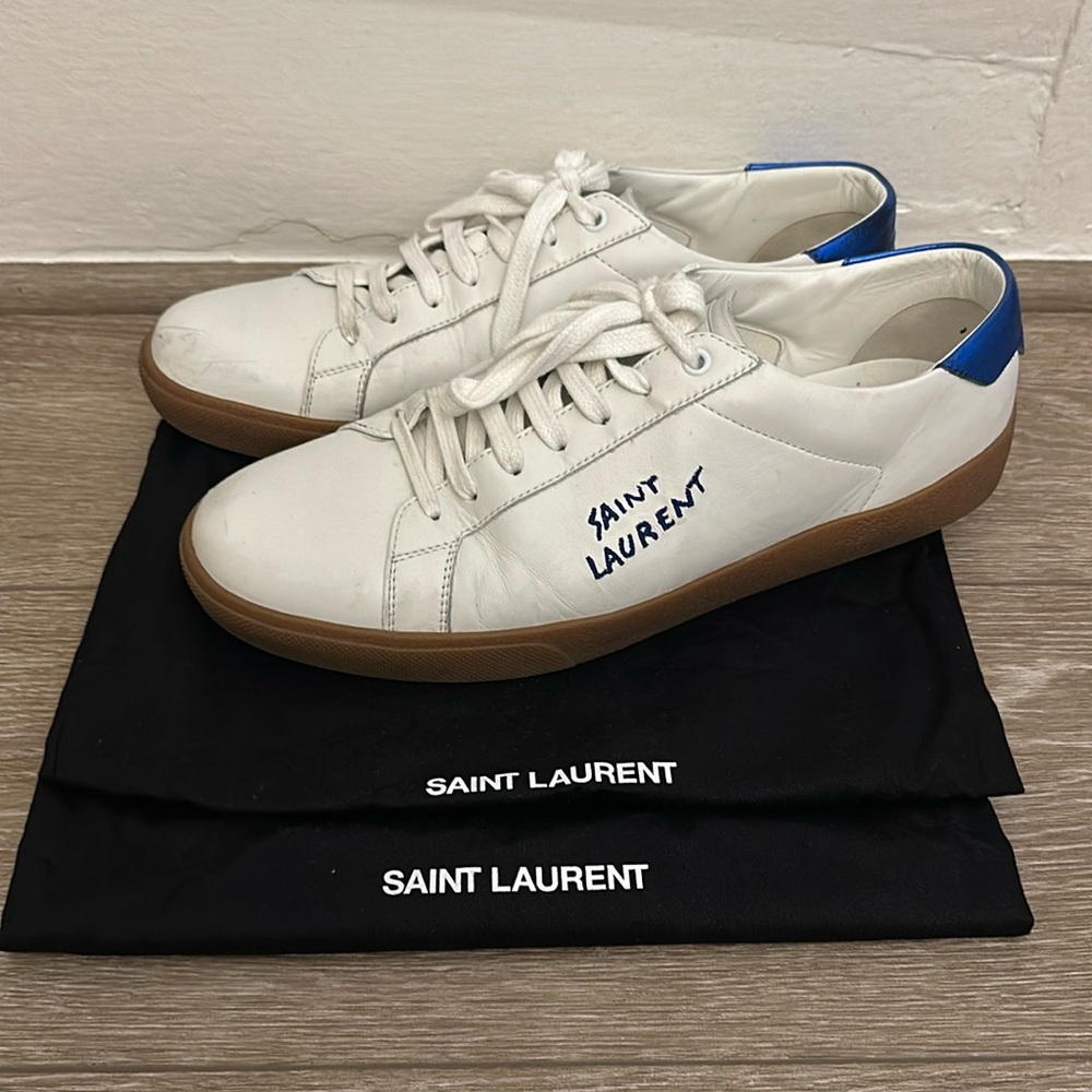 YSL Court Leather Sneakers